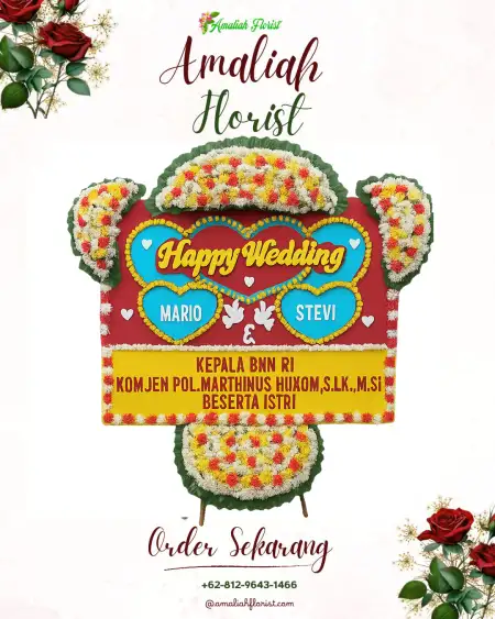 Papan Bunga Pernikahan Simo